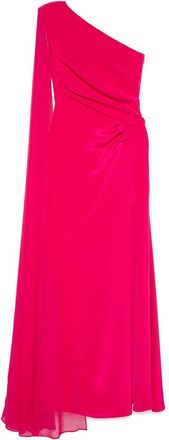 Roland Mouret asymmetric silk gown - women - Silk/Polyester - 10 - Pink