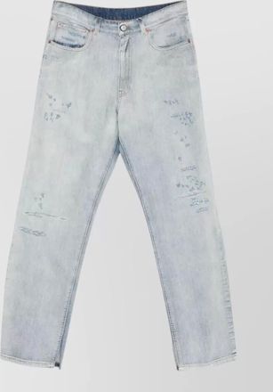 Maison Margiela destroyed cotton straight-leg jeans