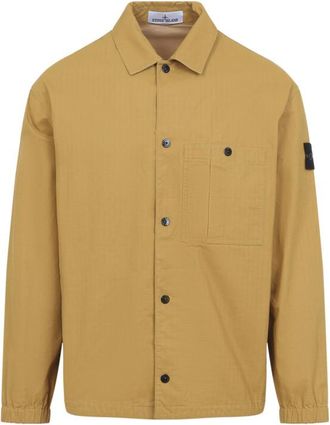 Stone Island Mustard Logo Patch Overshirt