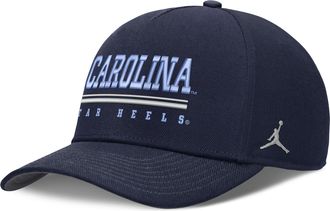 Nike Jordan Mens North Carolina Sideline Practice Rise Jordan Brand Dri-FIT College Adjustable Hat in Blue | JC0641SNCN-RKB