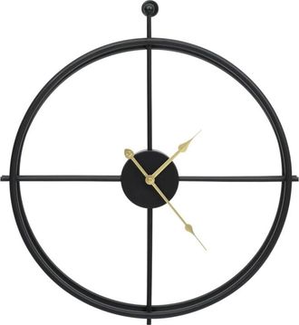 vidaXL Reloj de pared de hierro negro 52 cm Vidaxl