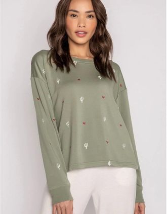 PJ Salvage Womens Salvage Olive Shirt - Tan - Size: 10