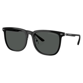 Emporio Armani Dark Grey Square Unisex Sunglasses EA4255D 500187 56