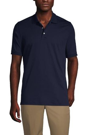 Lands End School Uniform Long Sleeve Interlock Polo Shirt in Classic Navy at Nordstrom, Size Xx-Large