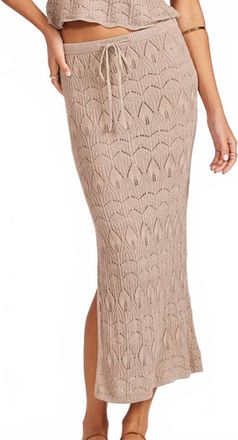bobi Macey Midi Skirt In Taupe