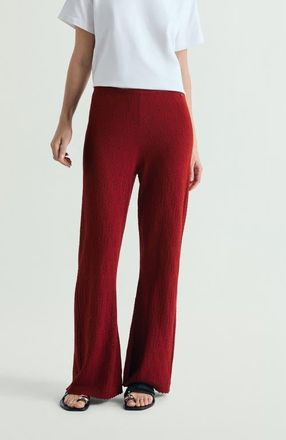 Scalpers Set Pointelle Knit Pant in Red at Nordstrom, Size X-Small Eu