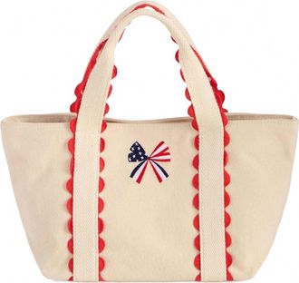 Shiraleah Womens Liberty Tie Tote Bag In Red