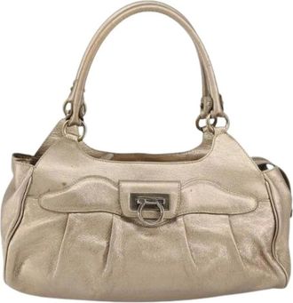 Ferragamo Pre-owned Handbags, female, Beige, Size: ONE SIZE Pre-owned Handbag