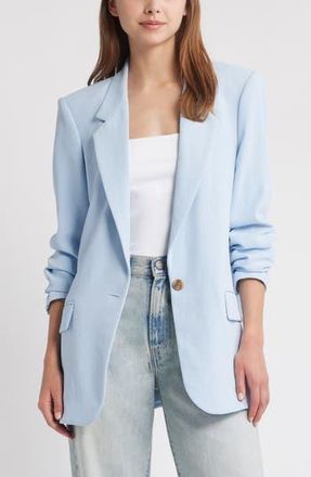 Open Edit The Curator Relaxed Blazer in Blue Subdued at Nordstrom Rack, Size X-Small