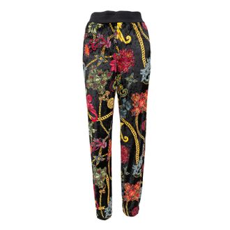 Versace Versace Bloemige Barok Velvet Broek - 10s