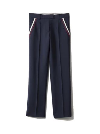 Miu Miu Navy Blue Straight Fit Pants