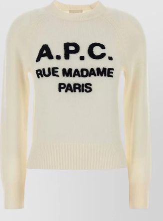A.P.C. virgin wool logo-embroidered crewneck sweater