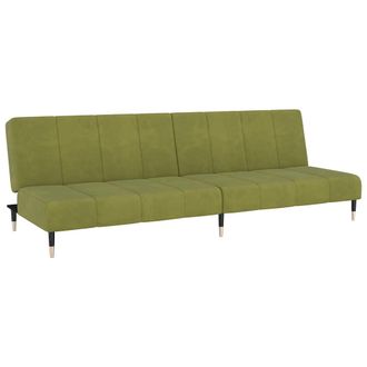 vidaXL Vidaxl - Divano Letto A 2 Posti Verde Chiaro In Velluto