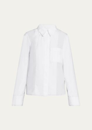 TWP Double-Layer Boyfriend Shirt in Superfine Cotton Shirting