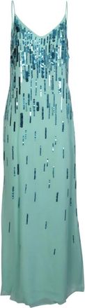 Amen Party Kleedjes - Dames - Feestkleedjes - Blauw - S - Leer - Kleedjes