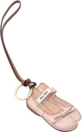 Miu Miu Pre-owned Accessories, female, Pink, Size: ONE SIZE Pre-owned Leather Key-holder