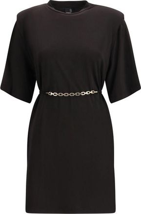 Pinko Zwart Acetaat Casual Jurk