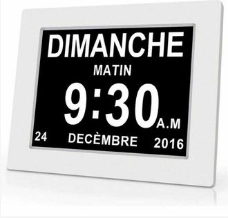 OEM Reloj Digital One Piece De 7 Pulgadas Con Calendario, Fecha Y Hora, Reloj Para Padres Con Alzheimer, Recordatorio De Medicamentos Para Abuelos Y Ni&ntilde;os