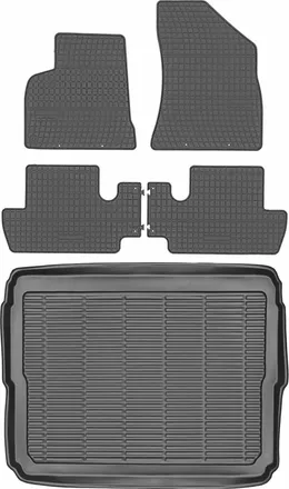 OEM Juego De Alfombrillas De Goma Para Coche Y Alfombrilla Para Maletero Para Peugeot 3008 I Crossover (2009-2016)