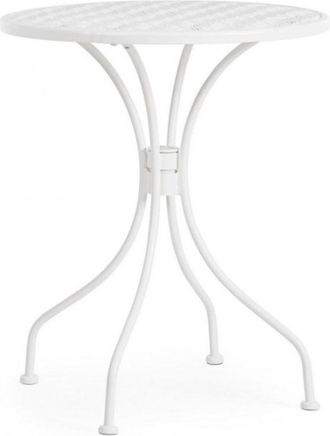 Konte Design Mesa de acero blanco ø60 cm