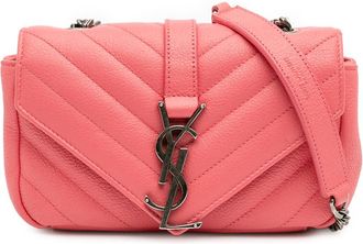 Saint Laurent Pre-owned Saint Laurent Baby Grained Calfskin Chevron Classic Monogram Chain Bag Ladies 7RKOFS5NKYXEON37