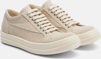 Rick Owens DRKSHDW Vintage suede-trimmed canvas sneakers