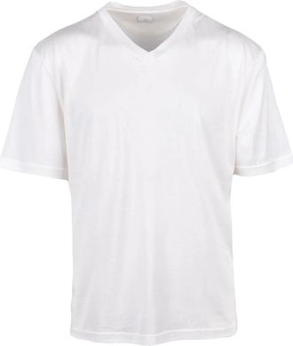 Eleventy White Cotton Silk Men T-shirt