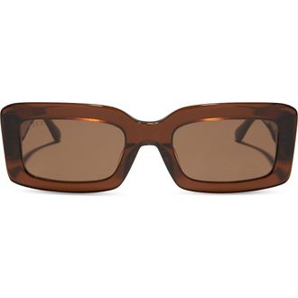 DIFF Eyewear Indy 51mm Polarized Rectangular Sunglasses in Brown at Nordstrom Rack