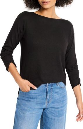 Nic+Zoe Everyday Easy Cozy Knit Top in Black Onyx at Nordstrom, Size Xx-Large