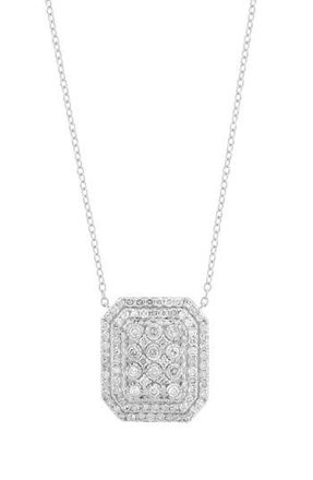 Effy Sterling Silver Diamond Pendant Necklace in White at Nordstrom Rack, Size 18
