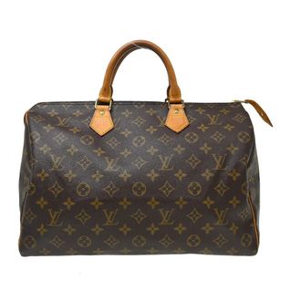 Louis Vuitton Speedy Handbag Monogram Canvas Brown Canvas Handbag (Pre-Owned)