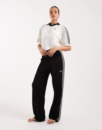 adidas Originals Pantaloni sportivi neri alluncinetto-Nero