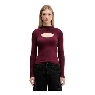 Karl Lagerfeld Dames, Tops, Bruin, Maat: XS Acryl