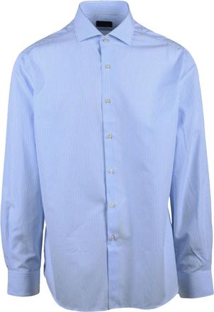 Ambrosio White Light Blue Striped Shirt