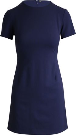 Theory Mini Shift Dress in Navy Wool