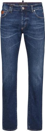 Philipp Plein 5-Pocket Super Straight Cut Jeans - Heren - Slim Fit Jeans - Blauw - W31 - Katoen - Jeans