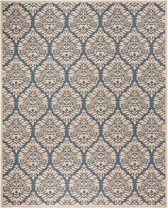 Frontgate Francine Indoor/Outdoor Rug - Blue, 9 x 12 - Frontgate