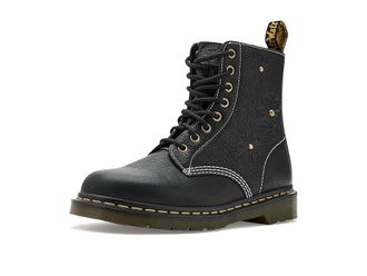 Dr. Martens 1460 Pascal Flower Womens Boots Black : UK 8 (US Womens 10) M, Leather