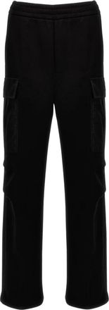 Prada Broeken, Heren, Zwart, S, Nylon, Nylon Inzet Cargo Joggers