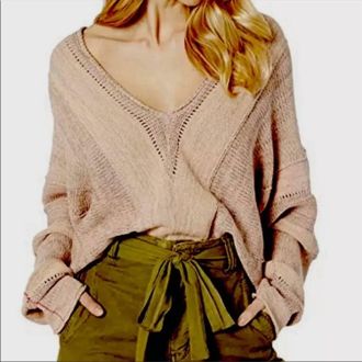 Free People Lemonade Stand Sweater In Pink