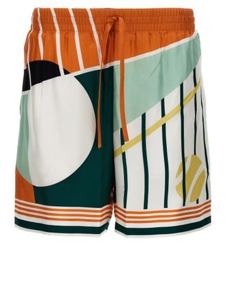 Casablanca Multicolor pRINTED Bermuda Shorts