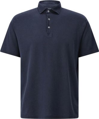 Fedeli Tops, Heren, Blauw, S, Katoen, Klassieke Katoenen Poloshirt