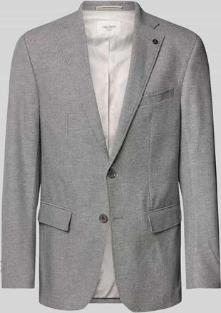 Carl Gross Carl Gross Regular Fit Sakko aus Baumwoll-Leinen-Mix Modell Theo in Anthrazit, Gr&ouml;&szlig;e 28