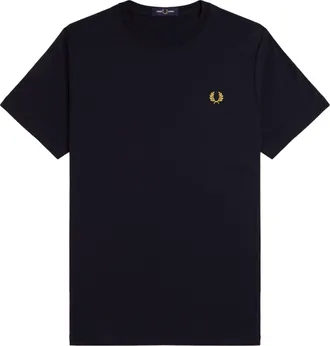 Fred Perry Cotton T-Shirt With Logo Embroidery-Uomo