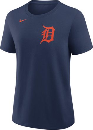Nike Detroit Tigers Wordmark Nike Womens MLB T-Shirt in Blue | 01K944BDG-M3X