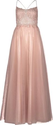 Vera Mont Geborduurde Avondjurk - Dames - Avondkleed - Bruin - S - Leer - Kleedjes
