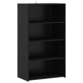 vidaXL Aparador Alto Roble Negro 70 X 41 X 124 Cm Madera De Ingenier&iacute;a Vidaxl