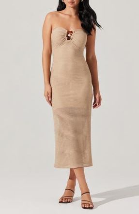 ASTR the Label Kasandra Strapless Dress in Natural at Nordstrom Rack, Size Medium