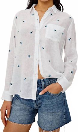 Rails Charli Long Sleeve Shirt In Bluebell Carnations