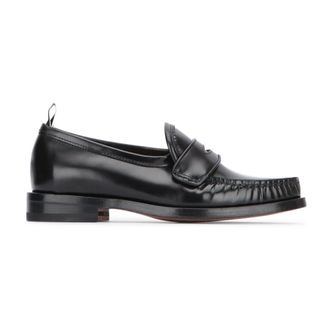 Thom Browne Schoenen, Dames, Zwart, 36 EU, Klassieke Loafers voor Tijdloze Stijl